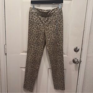 Frank Lyman Design Tan Leopard Print Leggings